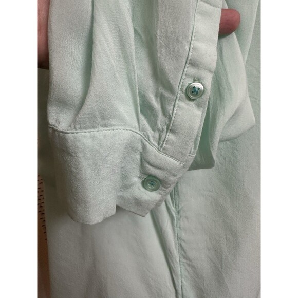ANTHROPOLOGIE Maeve Women's 6 Clara Split Back Blouse Top Mint Green Pockets - Picture 6 of 8